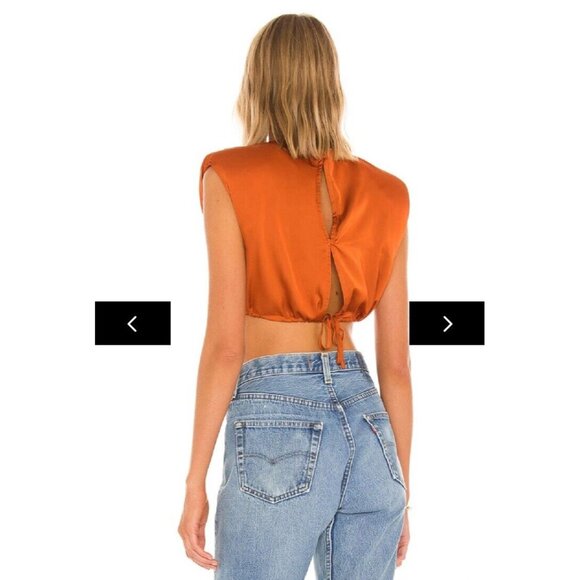 superdown Renee Crop Top Rust Orange - Picture 3 of 4